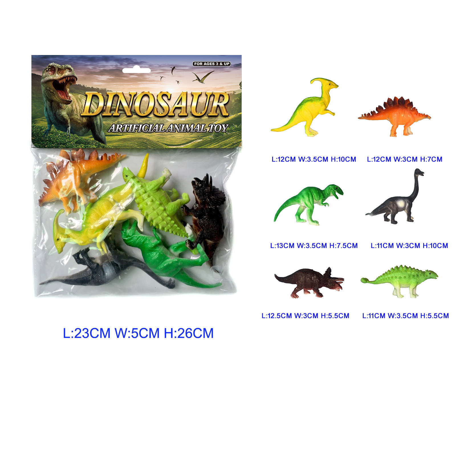 Juego de juguete de modelo de animal de dinosaurio de simulación de PVC granja océano aves de corral insectos rompecabezas para niños adornos de educación temprana