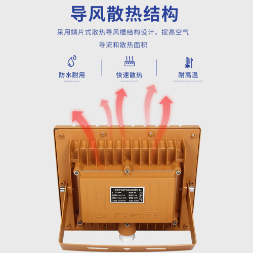 LED explosion-proof lighting without maintenance floodlight 50W 100W gas station warehouse factory tunnel explosion-proof lighting spotlight