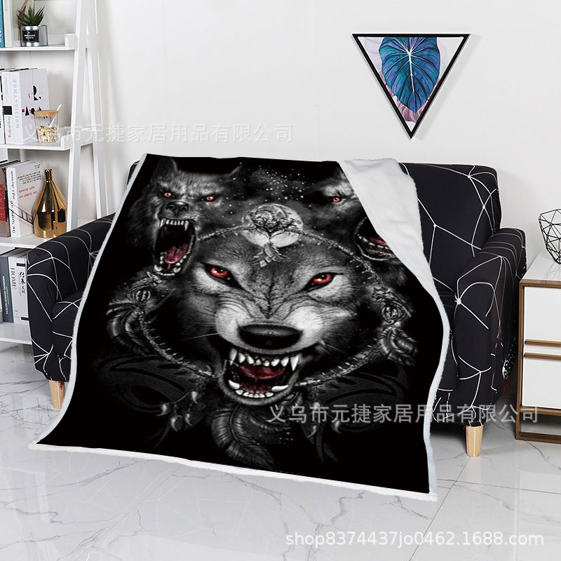 可来图订做工厂热销跨境盖亚马逊热卖数码印花毛毯涤纶法兰绒毯子