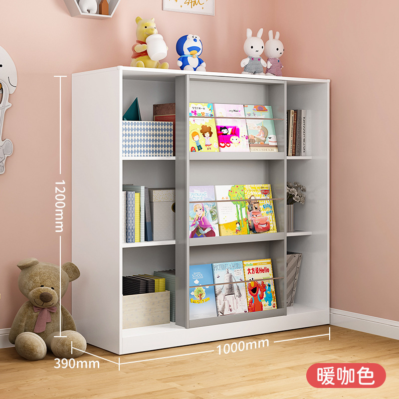 De los niños de baja estantería carril de deslizamiento de acero del hogar caja de imagen gabinete de almacenamiento piso hierro juguete gabinete de almacenamiento