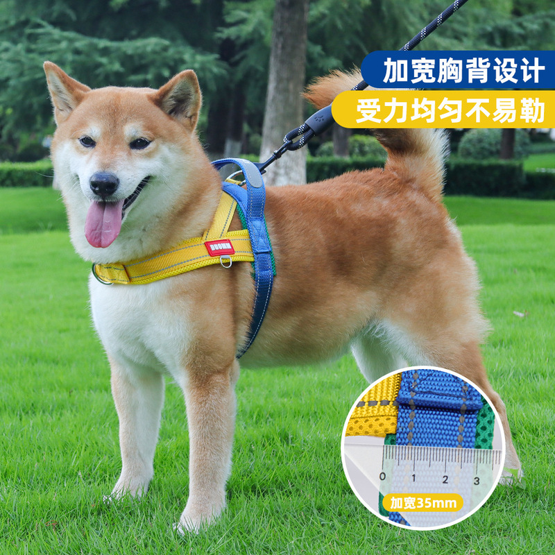 犬のリードペットサドルハーネス防爆柴犬ビションフリーゼ子犬ハーネス屋外ペットリード|undefined