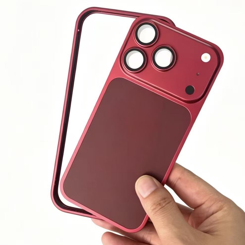 Metal Çərçivəli iPhone 17 Pro Max Üçün Arxa Panelli Telefon Qabı