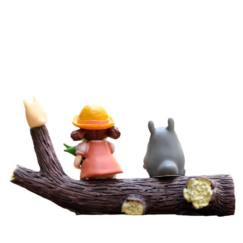 Red de celebridades Hayao Miyazaki serie micropaisaje Mi vecino Totoro Xiaomei Acuario Adornos Ramas Decoraciones de bricolaje Punto de cabello recto