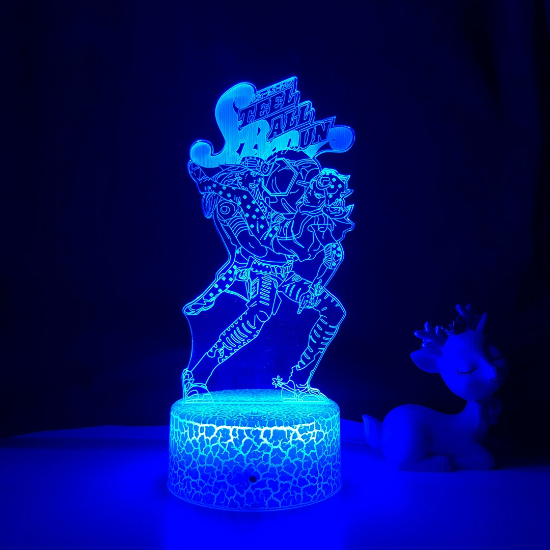 Jojo Bizarre Adventure 3D ночной светильник для спальни декоративный лампа