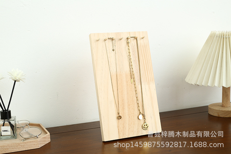ネックレスディスプレイスタンド ブレスレット・手飾り陳列棚 木製収納棚 ジュエリー木製飾り棚 ジュエリー収納棚|undefined