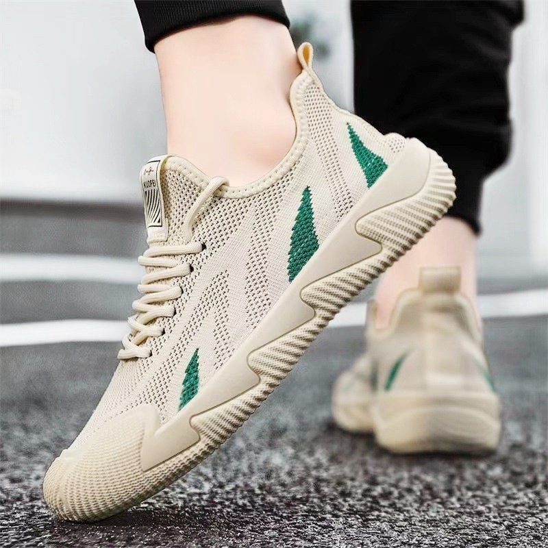 Men's Shoes 2026 Spring New Style Breathable Sports Casual Mesh Shoes Versatile Running Soft-Soled Fly-Knit Lightweight Trendy Men's Shoes