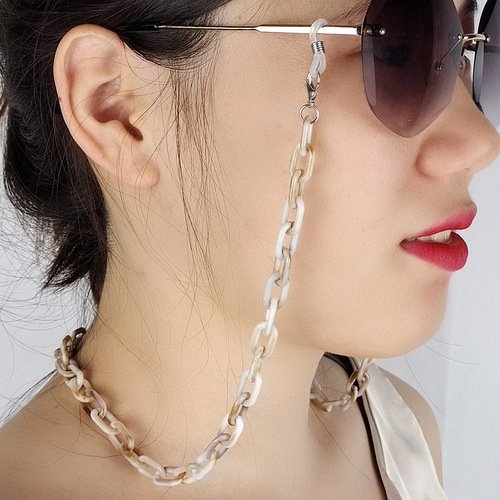 Cross-border European and American retro acrylic resin chain chain glasses chain hanging neck one chain multi-purpose anti-slip and anti-lost