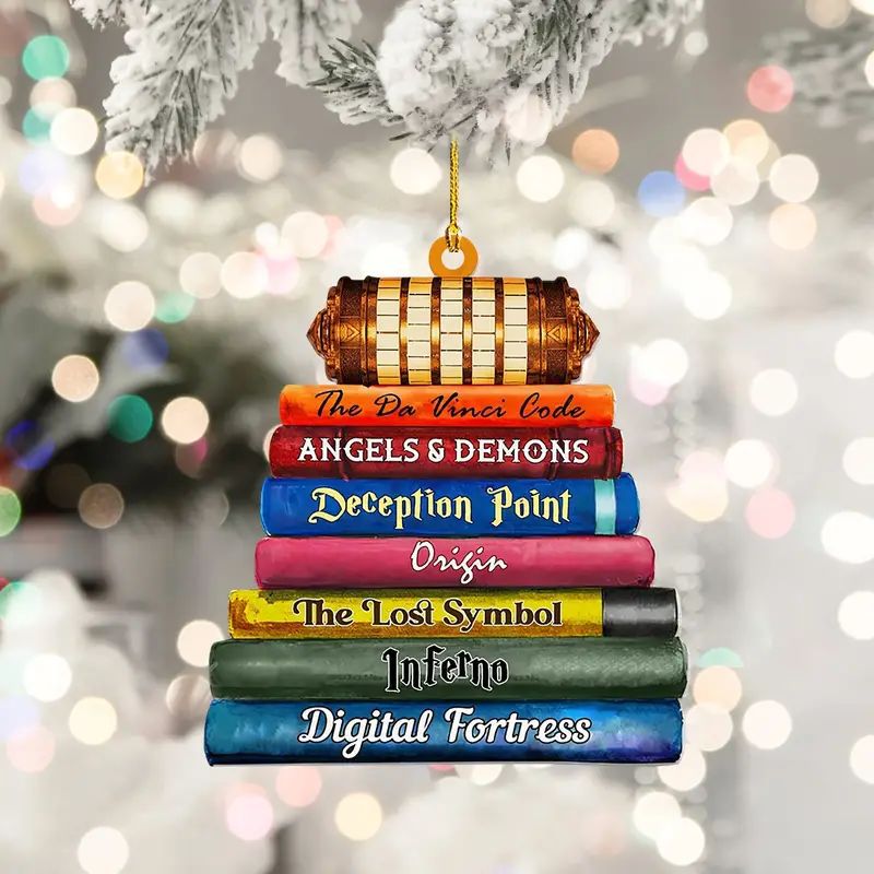 Nuevos productos transfronterizos colgantes planos acrílicos Navidad árbol de Navidad decoración taza colgantes estantes