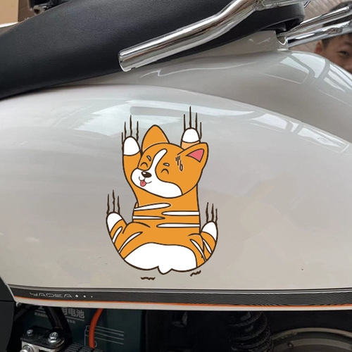 Personalized and interesting scratches for pet cats, car stickers, scratch stickers, body decoration stickers, electric vehicle and motorcycle waterproof stickers