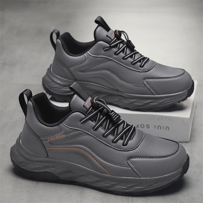 New Balance autumn collection: new breathable leather upper athletic shoes for men, trendy and versatile, with a soft sole, waterproof, and suitable for casual wear and running
