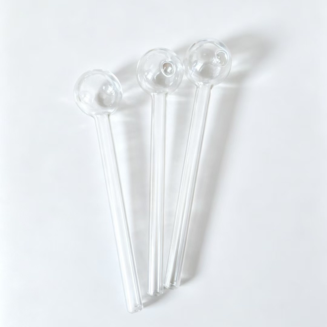 Cross-border wholesale high borosilicate glass transparent straight tube, heat-resistant glass transparent straw