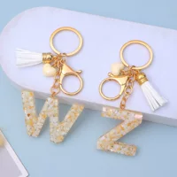 Новая золотая фольга капает клей буква брелок diy девушка сумка подвеска подарок трансграничный горячий