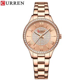 CURREN/卡瑞恩9084新款女士小表盘简约圆形超薄防水女士石英手表