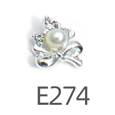 Transfronterizo Japonés arco de uñas accesorios de pajarita caliente simple todo fósforo tridimensional hueco joyería de uñas de diamantes al por mayor