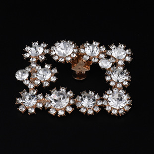 Removable Women's Shoes Alloy Decoration Accessories Upper Decoration All-match Shoes Flower Shoes Buckle Shoes Toe Rhinestone Accessories