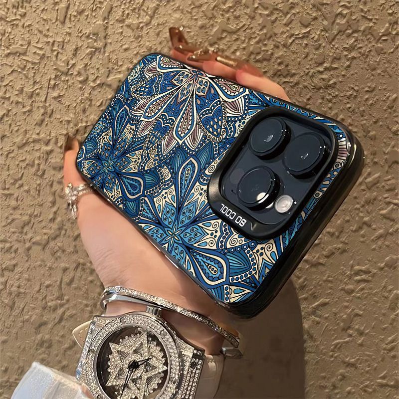 Funda para teléfono móvil Apple 17Promax con diseño retro de tótem, funda personalizada con textura vibrante, compatible con iPhone 16/15/14/13