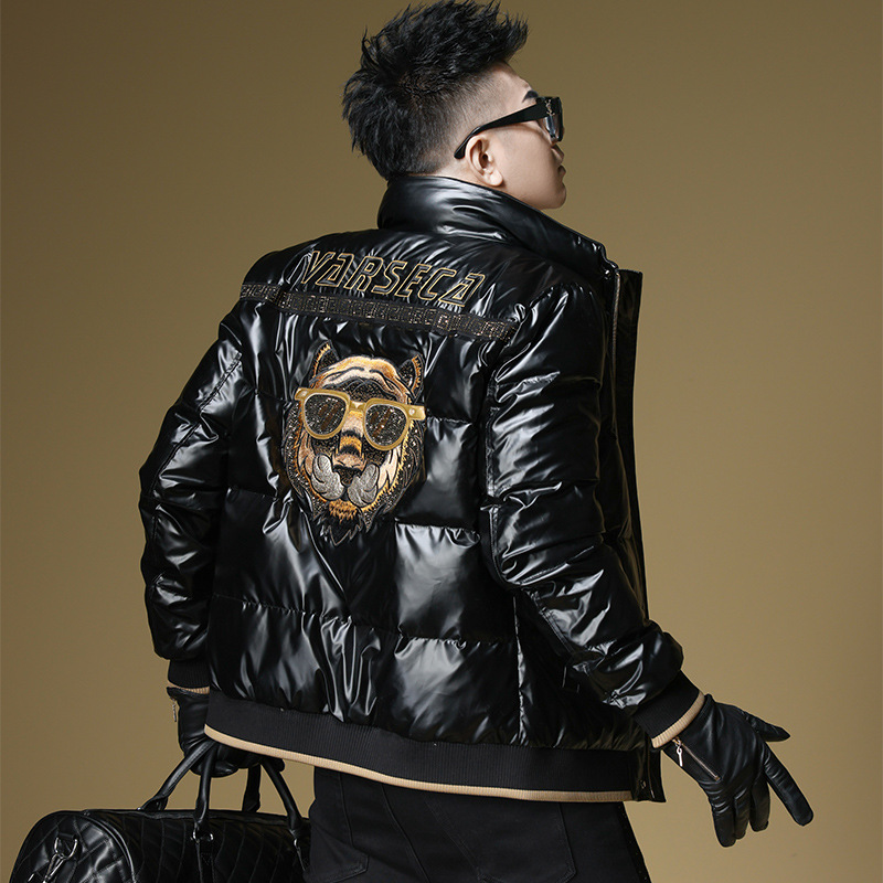 Winter fashionable velvet elite casual short down jacket