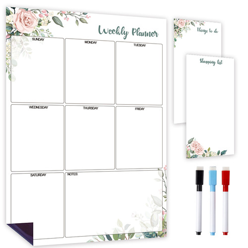 Amazon's best-selling family planner, magnetic calendar refrigerator magnet, daily, weekly and monthly erasable message board