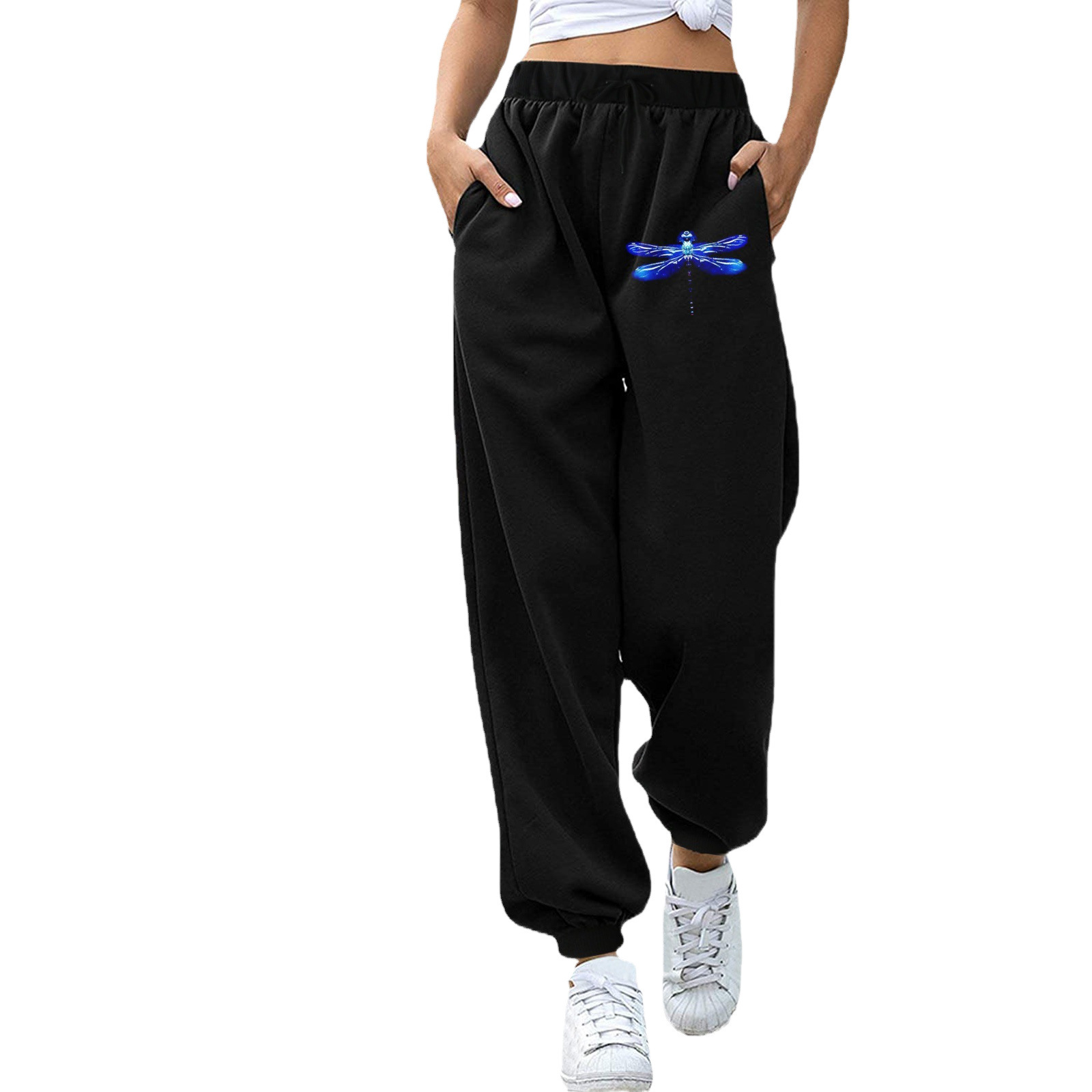 Europa y América, además de terciopelo engrosado pantalones de chándal 2023 transfronterizo de comercio exterior AliExpress Amazon deseo más tamaño sueltos pantalones de cintura alta image 7