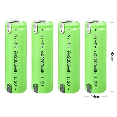 for shaver models, Hibrid akkumulyator batareyaları - aa5-2200mah-nickel-plate-type-4-pieces