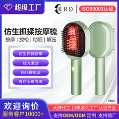 頭皮育毛櫛振動マイクロ電流EMS赤光健髪櫛髪脱毛防止薬導入精油櫛