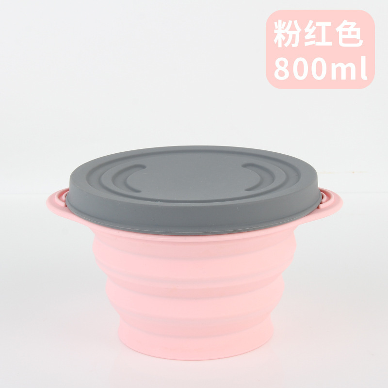 ♡ 食品グレードのシリコン製折りたたみボウル、旅行用伸縮式インスタントラーメンボウル、赤ちゃんや子供の旅行、アウトドアでの食事に最適、折りたたみ可能|undefined