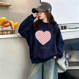 童装秋季女童卫衣2026新款春秋款衣服女孩爱心印花儿童上衣现货潮