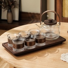 高硼硅玻璃茶具套装家用下午茶水具组合夏季喝水水壶水杯乔迁礼品