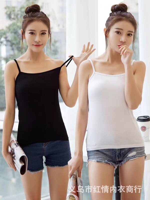 Modal Camisole Women's Spring and Summer Black and White Slim Fit Base Inner and Outer Wear Sexy Fashion Slim Back Modal Camisole Women's Spring and Summer Black and White Slim Fit Base Inner and Outer Wear Sexy Fashion Slim Back