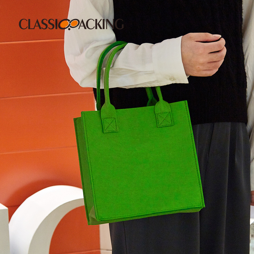 Bolso de fieltro al por mayor de fábrica, bolso de mano, bolso de regalo publicitario de gran capacidad, bolsa de compras, logotipo impreso