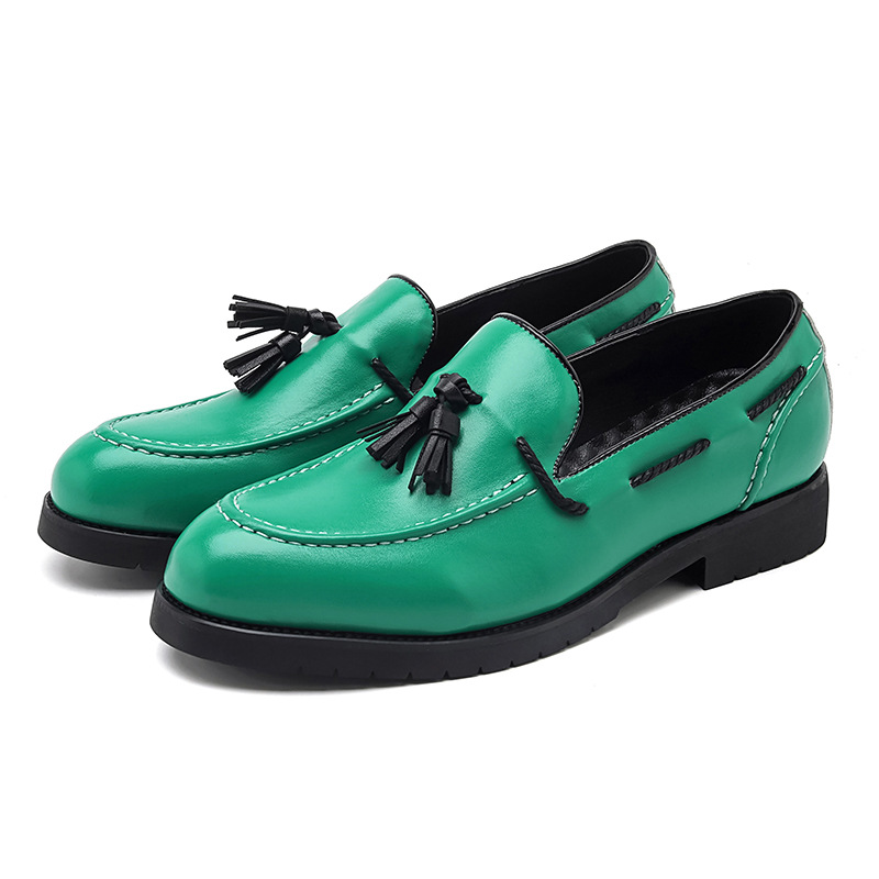 Zapatos Lofu para hombre, moda transfronteriza, tallas grandes, nuevos zapatos de cuero, estilista de moda, zapatos perezosos de una sola pieza