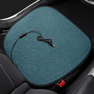 Multi-function pad Piece Winter Plush Backless Car - teddy-velvet-usb-square-cushion-sapphire-blue-leaflet