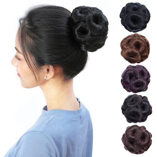Wig women's nine-flower hairpin hair bag hair accessories updo bun bride ball head updo hair band ancient costume hair