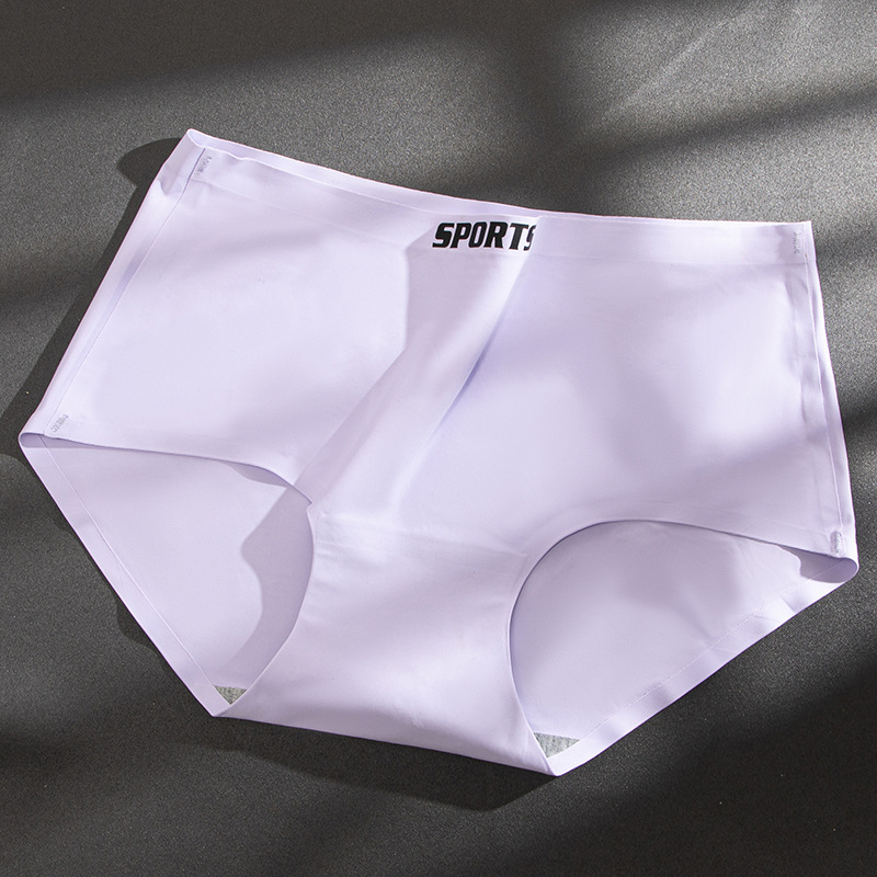 Ropa interior cómoda de las mujeres ropa interior transpirable entrepierna de algodón de las mujeres calzoncillos de cintura media ropa interior de seda de hielo de una pieza al por mayor de las mujeres