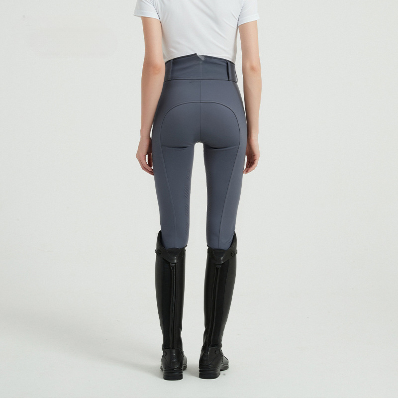 Women's Pants 2025 New High-Waisted White Equestrian Pants Women's Four-Season Half-Silicone Riding Equestrian Pants