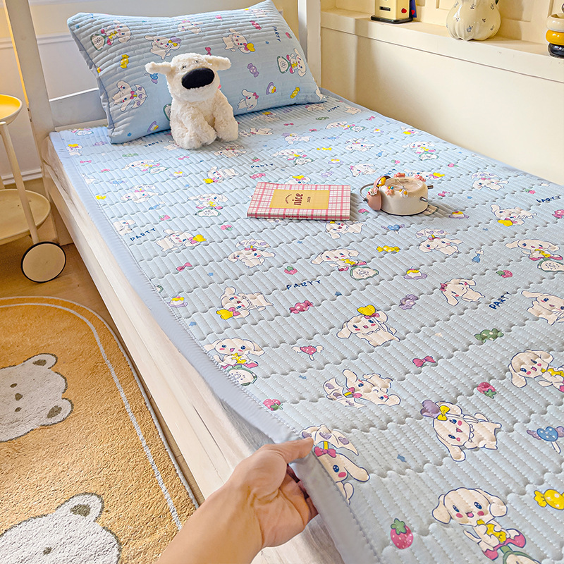 学生寮専用 洗える綿キルトシーツ シングル 夏用 寝室用掛け布団 シングル 3点セット 枕カバー 2枚|undefined