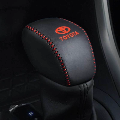 Sürətlər qutusu və əl tormozu başlıqları Corolla and Frontlander gear shift - no-hand-sewing-required26-styles-of-corolla-automatic-gear-shift-covers-with-red-stitching