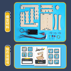 亞馬遜跨境新款兒童紅路燈3d立體diy木質拼圖益智拼裝擺件