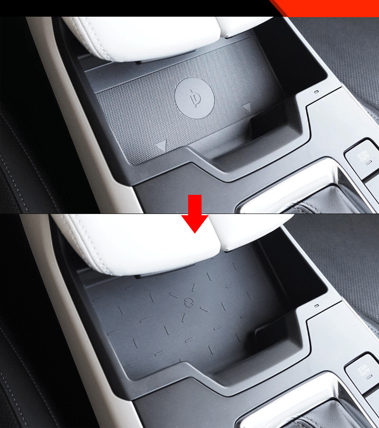 Suitable for 26 Models of Mazda Cx-5 Modified Wireless Charging Silicone Mats to Prevent Abnormal Noise, Car Anti-Slip and Dust-Proof Interior Mats