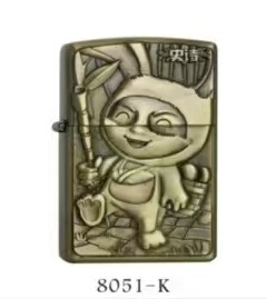 新品レトロ金属ライターレリーフ柄関公等柄防風灯油ライター高品質|undefined