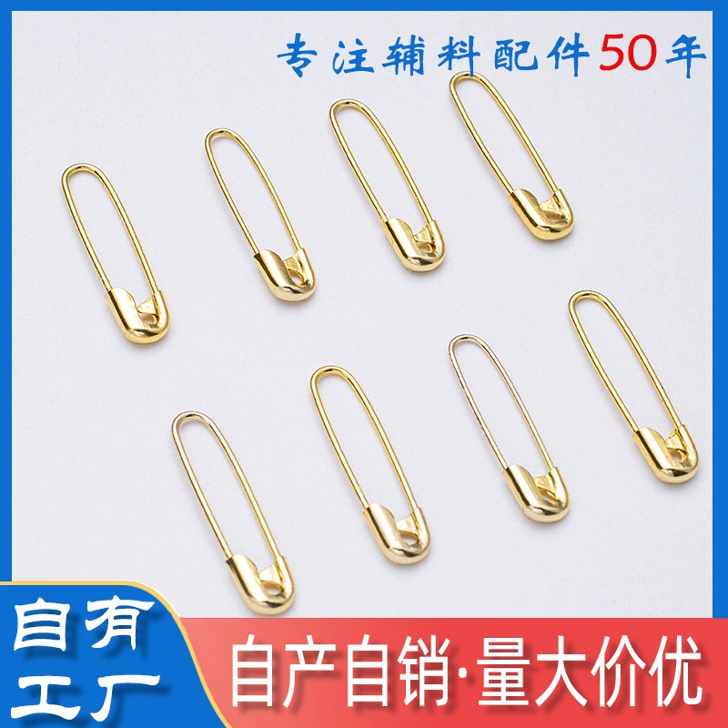 Безопасная булавка 22 мм гальваническая золотая серебряная черная страховая булавка U-образная бескольчатая одежда железная булавка