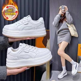 会成女鞋冬季加绒小白鞋运动休闲鞋板鞋5108图片更详细