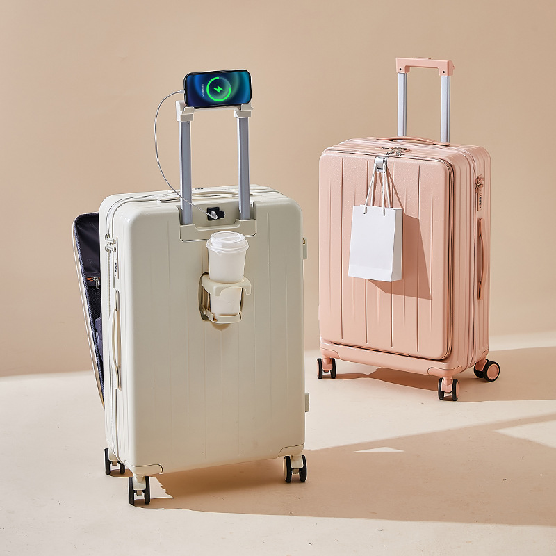 Equipaje de Apertura frontal multifuncional para hombres y mujeres Caja de contraseña de caja de embarque ligera universal de 20 pulgadas Caja de carrito de viaje al por mayor