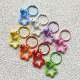 Colorful Hollow Five-pointed Star Acrylic Keychain Pendant Small Fresh Bag Headphone Case Hanging Pendant
