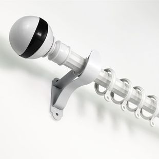 Thickened Aluminum Alloy Curtain Rod, Silent Roman Rod, Zinc Alloy Single Rod Curtain Track Bracket Accessories, All-Purpose