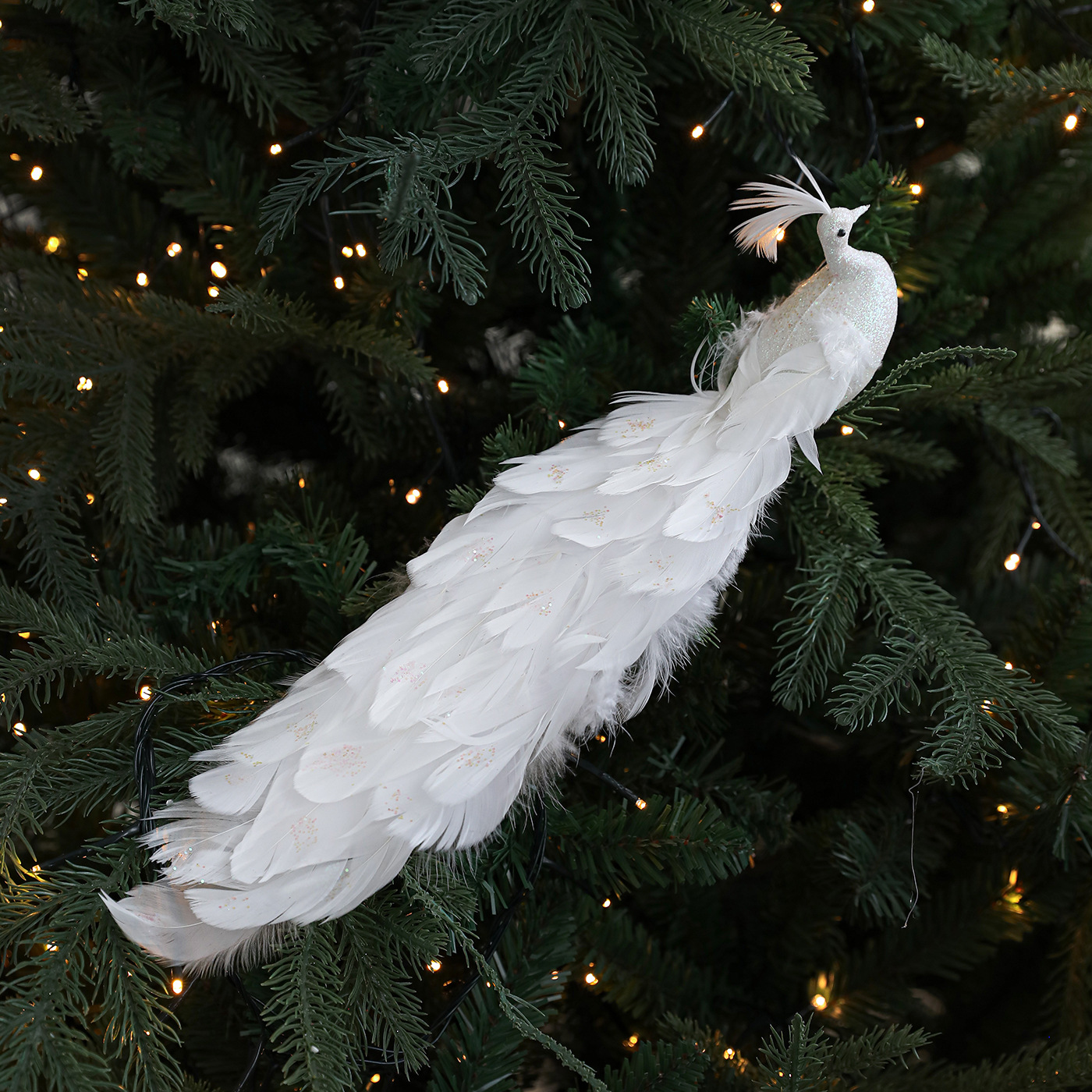 Decoración del árbol de Navidad pájaros plumas de color simulación de pájaros horticultura ramas decoración accesorios decoración pájaros colgantes