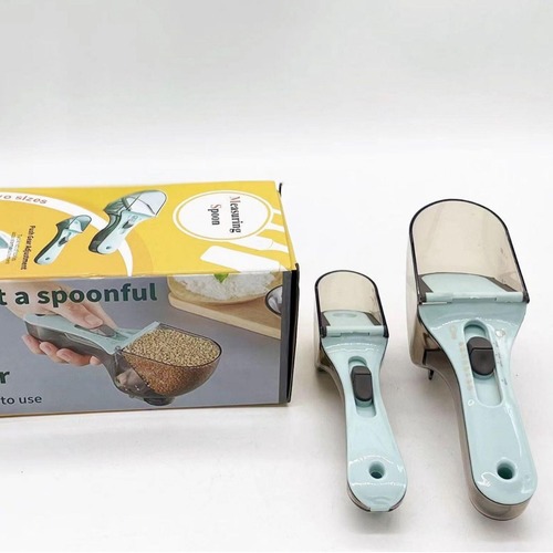 Adjustable Measuring Spoon Set Baking Tools Seasoning Measuring Spoon 2-piece Set Plastic Measuring Spoons and Cups with Graduation Wholesale