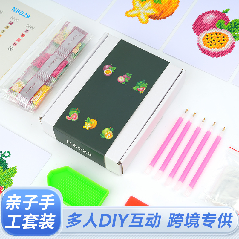 Estación independiente venta caliente 5D pintura de diamantes DIY5 * 7 pulgadas sin marco creativo frutas exóticas manzanas piña transfronterizas