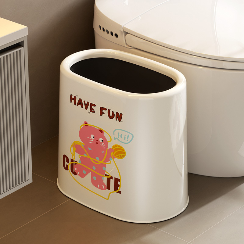 Trash Bin Household New Toilet Toilet Special Narrow Clip Gap Kitchen Living Room High Color Value Trash Bin Large Capacity Trash Bin Household New Toilet Toilet Special Narrow Clip Gap Kitchen Living Room High Color Value Trash Bin Large Capacity
