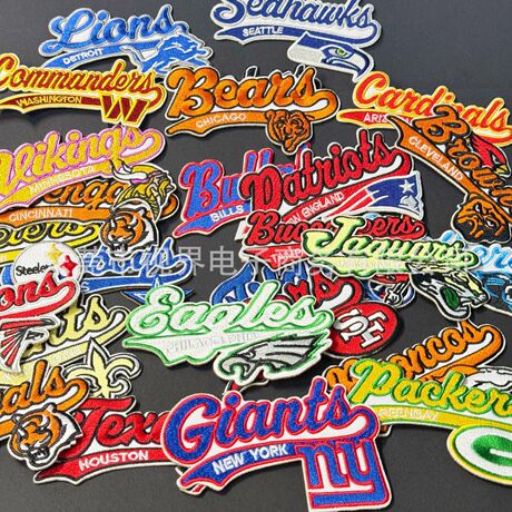 NFL Football Team Embroidered Patch Hot Seller Applique for Clothing Shoes Bags 